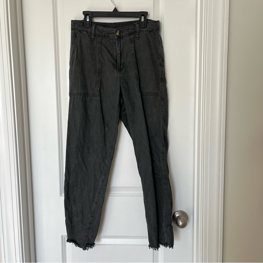 Aerie Dark Gray Charcoal Small Cargo Trouser Pants